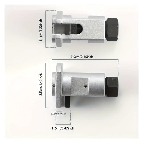 Top view of Suspension Strut Spreader Tool For DIY Garage Repairs With 5.0 To 11.5 Mm Expansion Range showing measurements.