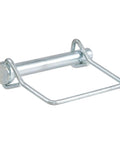Three Eighths Inch Trailer Coupler Pin, Two And Three Quarter Inch Long, Clear Zinc Finish, secure safety pin for rigs