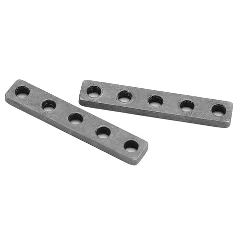 Top Shelf Stainless Steel Threaded Plate With Five Hole Grid For Screw Fixing Fasteners, two sturdy plates for load distribution.