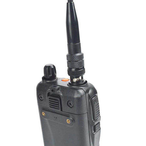 Handheld radio equipped with Dual Band Telescopic Soft Antenna For VHF UHF 2M 70CM With BNC Connector Adjustable 8 To 14 Inch Length