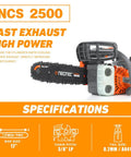 12 Inch Top Handle Gas Chainsaw 25.4cc 2 Stroke Portable Wood Cutting Power with ergonomic design and fast exhaust system
