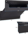 Through The Wall Mail Drop Chute Adjustable Two Piece Steel Deposit Slot for Documents Letters Payments Keys Black D100