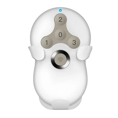 Universal Ceiling Fan Remote Control Kit With Receiver For Hunter Harbor Breeze Hampton Bay Replacement Models 99122 99123 99600 3 Speed Light Dimmer Easy Plug And Play Install Works With Most Ceiling Fans, top view of remote