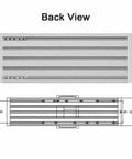 Back view and dimensions of Double Linear Rail Slide Stage With Ball Screw For XYZ Axis CNC Motion Control