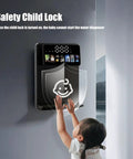 Child using Wall Mounted Hot And Cold Water Dispenser With Touch Screen 2200W Office Water Cooler With Electronic Child Lock