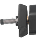 Heavy Duty Folding Bike Hinge Clamp Made From Solid Aluminum Alloy Features Sleek Black Anodized Finish And High Strength Construction Using Precision CNC Machining For A Perfect Fit Every Single Time, side view.