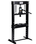 Beefy 12 Ton Hydraulic Shop Press With H Frame And Adjustable Height Table And Stamping Plates For Automotive Repair Metalworking Garage And Diy Projects Black - full view