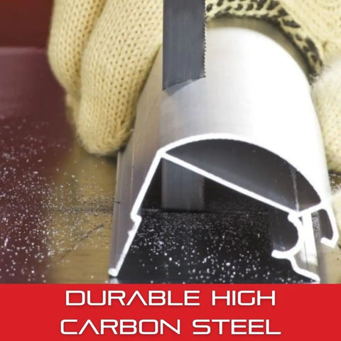 Duratec SFB Band Saw Blade For Carbon Steel And Wood With Regular Tooth Raker Set Neutral Rake 96 Inch Length 0.5 Inch Width 0.025 Inch Thick 14 TPI Ideal For Easy Cutting Of Metals And Lumber