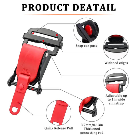 Universal Motorcycle Helmet Quick Release Buckle Kit For Chin Strap Replacement Durable Fastener features and design details