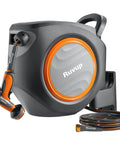 Retractable Garden Hose Reel With Auto Retraction, 5/8 Inch By 100 Foot Hose, Wall Mount, UV Resistant with 10 Spray Nozzle