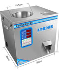 Top Drawer Automatic Powder And Granule Filling Machine With Hella Reliable Electronic Weighing System Adjustable For Flour Tea Coffee Beans And Seeds Quick Packaging, stainless steel, compact design.