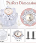 Two Piece Shower Knob Replacement Set For Hot And Cold Faucets, Durable Acrylic Handles, with Dimensions and Screws
