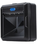 Hands Free Desktop Barcode Scanner For 1D 2D And QR Codes With IR Auto Sensing, USB Plug And Play, angled front view