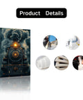 Vintage Steam Train Canvas Wall Art for Living Room Decor Retro Industrial Style Locomotive Artwork in High Definition Print on Durable Canvas