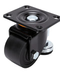Three Inch Heavy Duty Leveling Casters Featuring Adjustable Steel Plate Feet built for stability and mobility in heavy loads.