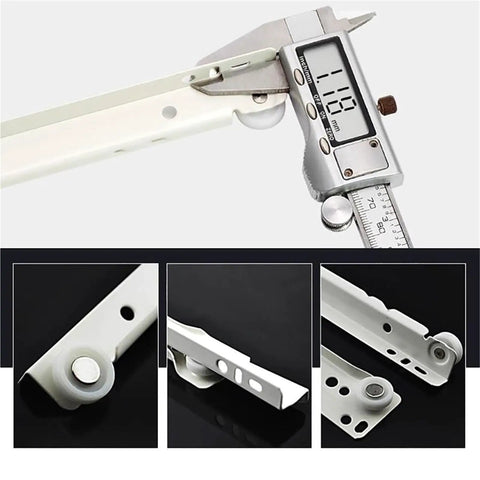 Measurement of heavy duty drawer slides with full extension and ball bearing rails for cabinets kitchen and office desks in 16 inch length