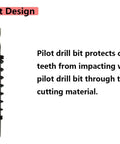 Hole Saw Kit 1.5 Inch Cutter With Carbide Tip 38mm Diameter For Cutting Stainless Steel Iron Copper Brass Includes pilot drill bit
