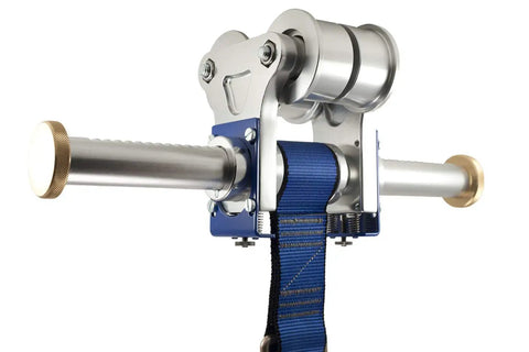 Beefy Aluminum I Beam Trolley Anchor for 3 to 10 inch beams 310 lb user capacity 22 KN breaking strength ANSI and OSHA compliant
