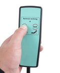 Hand holding the remote control of Sturdy Electric Lifting Bed Backrest With Adjustable Angle For Seniors And Patients.