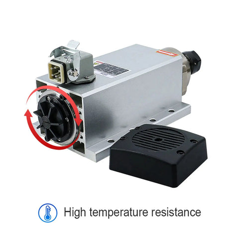 Beefed Up 2.2KW 110V Spindle Motor Kit With VFD Inverter And 13 ER20 Collets showing high temperature resistance feature
