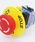 Red Mushroom Emergency Stop Push Button Switch 22mm 1 NO 1 NC Latching Panel Mount 440V AC 10A industrial safety button