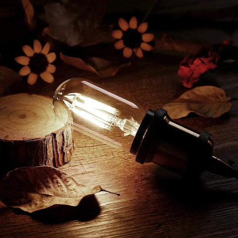 E26 LED Filament Bulb 4W Equal 40W Non Dimmable Transparent Antique Clear Edison Tubular Light Bulb 2700K Warm White