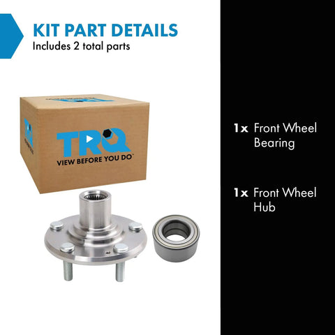 Front Passenger Side Wheel Bearing And Hub Kit For 2007 To 2012 Hyundai Elantra And 2010 To 2013 Kia Forte Forte Koup