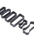 Heavy Duty Leather Cutting Dies Storage Box Hollow Rectangle Oval Metal Hole Punch Cutter Tools For Diy Handmade Home Decor Belt Keychain Jewelry Sturdy Alloy Steel Sharp Long Lasting Precision Cuts Make Them Look Badass Pro Rad Shop, black metal dies set