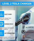 Tesla Level 2 EV Charger 48 Amp Wall Charger Hardwired WiFi Enabled with Smart App Control for Home Use details