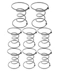 Heavy Duty Six Inch Sofa Spring Repair Kit, Eight Pack Kickass Metal Coil Springs For Couch Seat Fixin and Chair Upholstery Upgrades, solid black steel coil springs