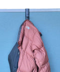 Over The Panel Garment Hanger For Cubicles With Double Posts Fits Two And A Half To Three Inch Office Partition Panels Black with coat.