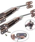 Red Bronze Spring Lid Hinge Set For Cabinets, Boxes, And Sofas, Left Or Right Mount, Down Support, Durable And Rust Resistant