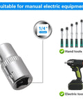 7mm Socket Set Four Piece With One Quarter Inch Drive, Six Point Deep And Shallow Sockets, Rust Resistant And Pro Grade