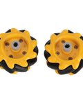 Cool Omnidirectional Mecanum Wheel for TT Geared Motor, 48mm Rubber Coated, Smooth Grippy Movement in Any Direction, Left and Right