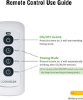Remote control for 36W UVC Germ Busting Light Bulb For Basements Garages And Cars With E26 Base 110V Ozone Free, ON/OFF and timer buttons