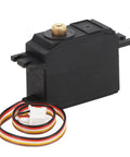 Full Metal Gear Servo Upgrade Kit Replaces Stock Plastic Components Compatible With 12423 12428 12628 124006 Models showing a black servo with connector.
