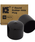 1 Inch Round Rubber Hole Plugs End Caps For Metal Tubing Fences And Furniture Legs Durable Black Floor Protection