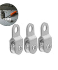 Heavy Duty Rope Pulley Block With Bearing, 6mm Cable Wheel, 12 Pack Guide Roller For Outdoor Rigging And Load Handling, Simple Install, Smooth Motion, Wire Cable Lifting System, three metal pulleys