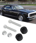 Heavy Duty Hood Adjustment Bumpers Stopper For Your Chevy Nova Or Classic Muscle Car Engine Bay Kit Made With Durable Aluminum Alloy And Rubber To Fix Sagging Prevent Rattling And Keep Gaps Perfect For Daily Cruising Or Show Time Use, two bolts and rubber pads
