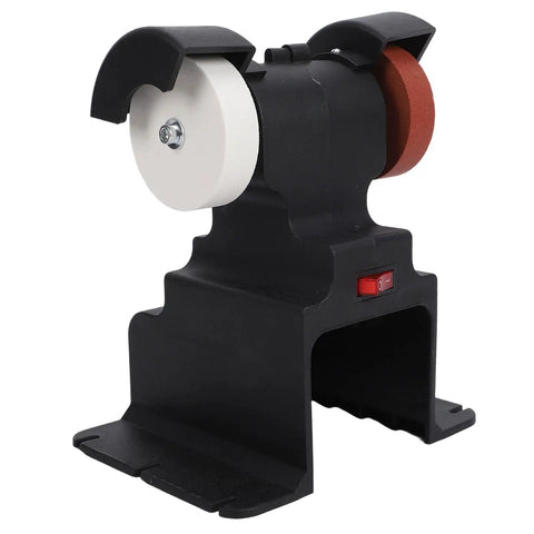 Widened Thickened Base Mini Bench Grinder With Permanent Magnetic Copper Motor Electric MultiPurpose Sharpening Machine Small benchtop grinder with dual wheels.