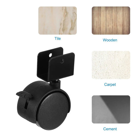 Top Shelf Ninja Quiet 2 Inch Swivel Caster Wheels Featuring Secure Locking Brake Plus Sturdy U Bracket 4 Pack Heavy Duty Roller Replacement For Cabinets Tables Smooth Glide Daily