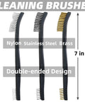 Complete 9-Piece Gun Cleaning Kit nylon, stainless steel, and brass double-ended brushes 7 inch length