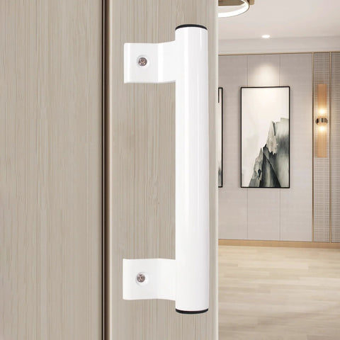 205mm Aluminum Alloy Sliding Door Handle Durable Rustproof Long Pull Handle For Glass Doors Balcony Bathroom Barn Closet Furniture Modern Metal Design In Black White Or Gray With Smooth Rounded Tube For Comfortable Grip