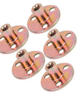 Five Pack Three Hole T Nuts With Round Base Flange Aluminum Alloy Tee Nut For Wood Furniture Fixing M8 Thread Brad Hole Tee Nut
