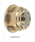 Two Pack 3/8 16 Hex Flange Nylon Lock Nuts Replacement For 712 04065 Compatible With MTD Cub Cadet showing a close-up view.