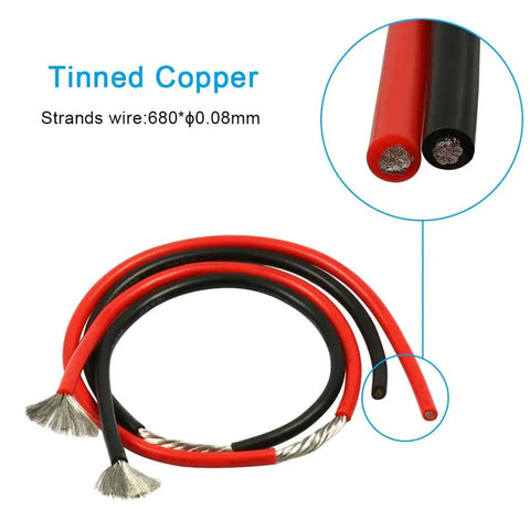 12 Gauge Silicone Wire Set Red And Black Flexible 20 Feet Total 12 AWG Stranded Tinned Copper Wire Ultra Soft Silicone Rubber