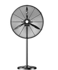 Heavy Duty Industrial Wall Fan With Remote Control And 3 Speeds delivering massive airflow, black metal design, ideal for workshops and gyms.