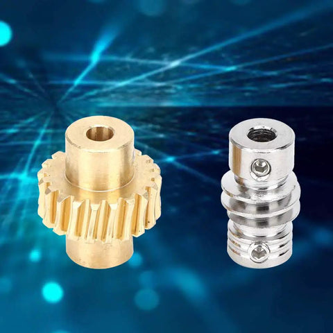 20 To 1 Bronze Worm Gear Set With Metal Shaft High Torsion Replacement For 4 To 1 Speed Industrial Robot Parts For DIY Projects Beefy Torque Boost For Precise Slow Motion And Easy Installation, bronze gear and metal shaft