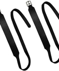 Wide 3 Layer Leather Stirrup Leathers For Dressage And Jumping, 54 inch length, black, with buckles, for stability and comfort