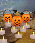 150 Pack Flameless LED Tea Lights Warm Yellow Battery Powered With About 200 Hours Of Battery Life Party Ready, Halloween setup